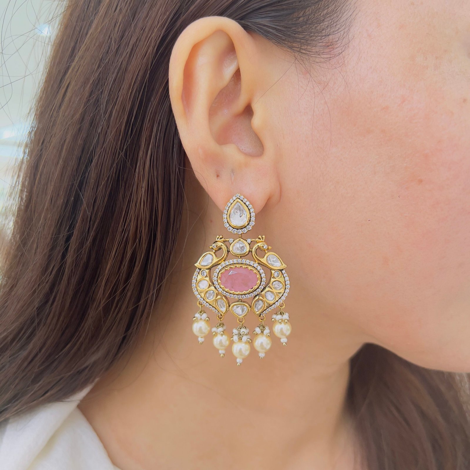 Luxurious Festive Wear Statement Earrings - Image 3