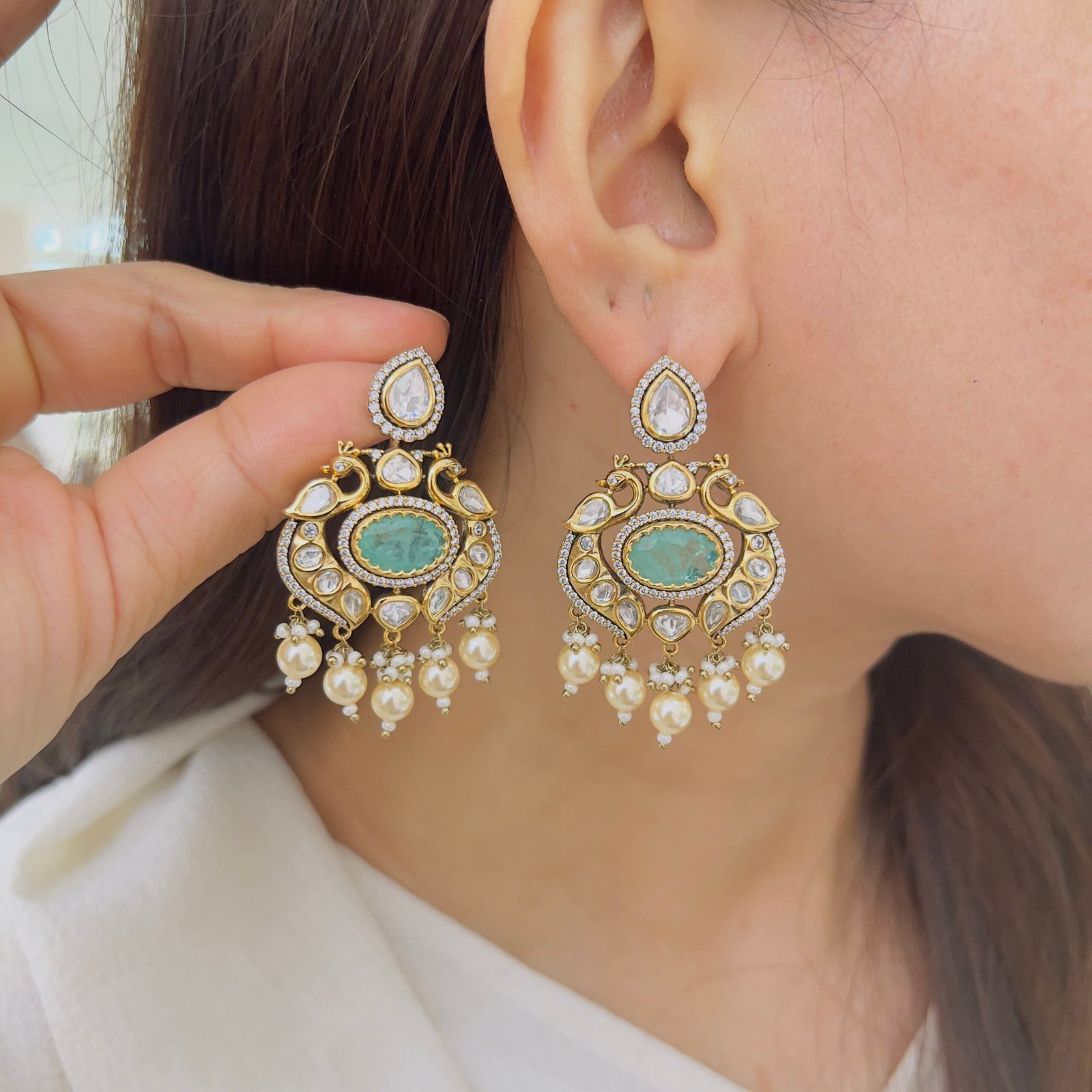 Luxurious Festive Wear Statement Earrings - Image 9