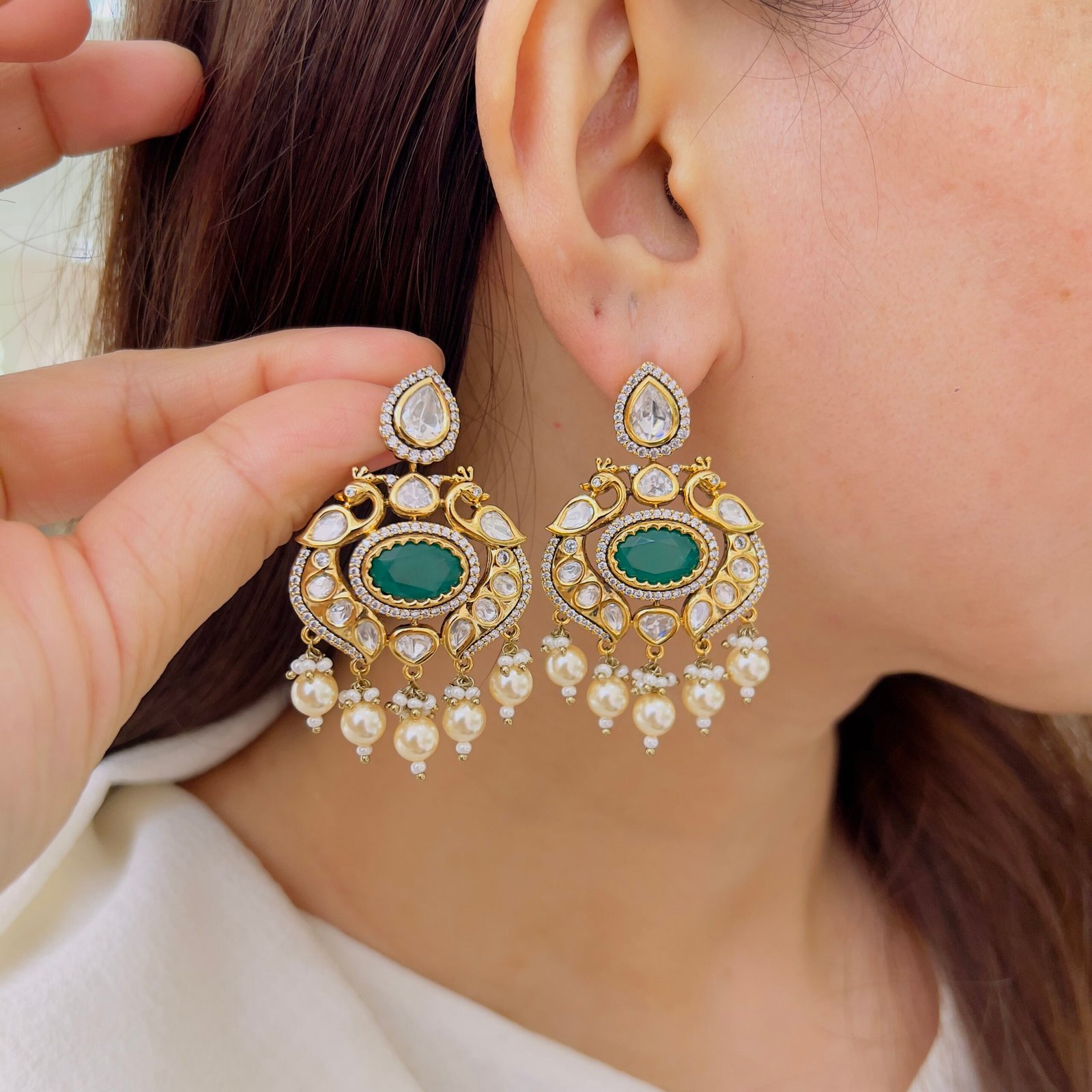 Luxurious Festive Wear Statement Earrings - Image 2
