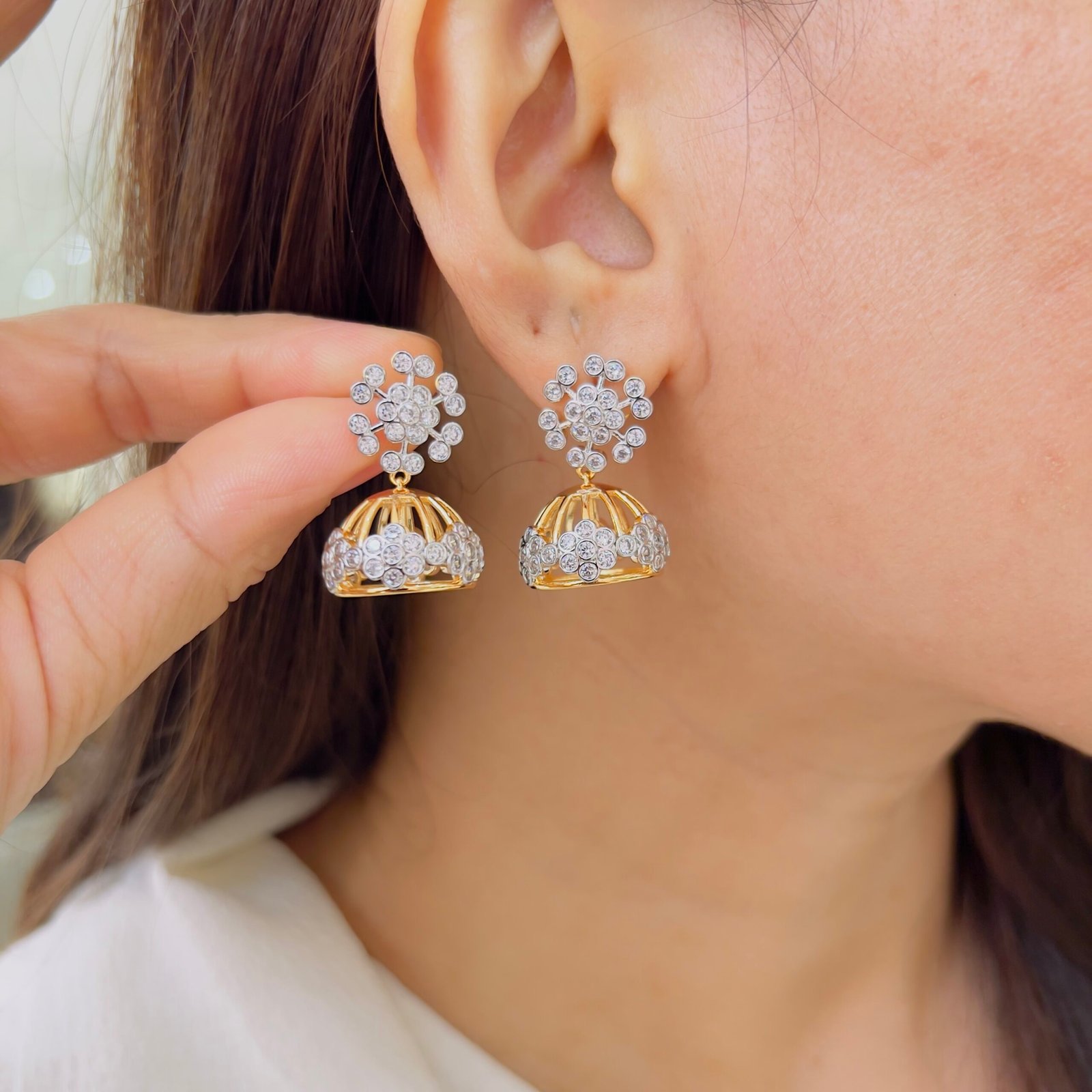 Classic Jhumka Earrings for Ethnic Grace - Image 2