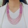 Elegant Multi-Layer Crystal Maala Necklace