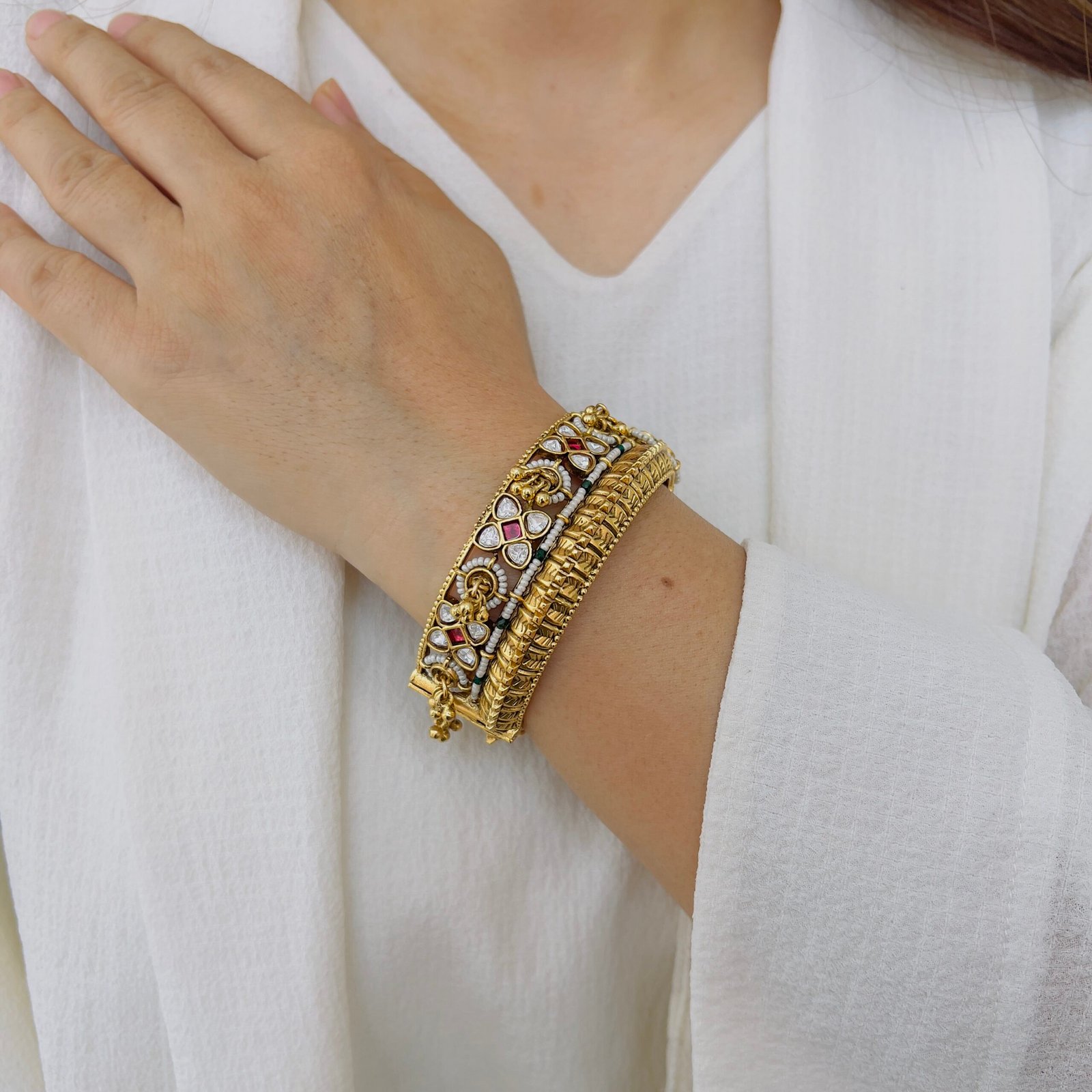 Festive Wear Temple Bangles with Royal Touch - Image 3