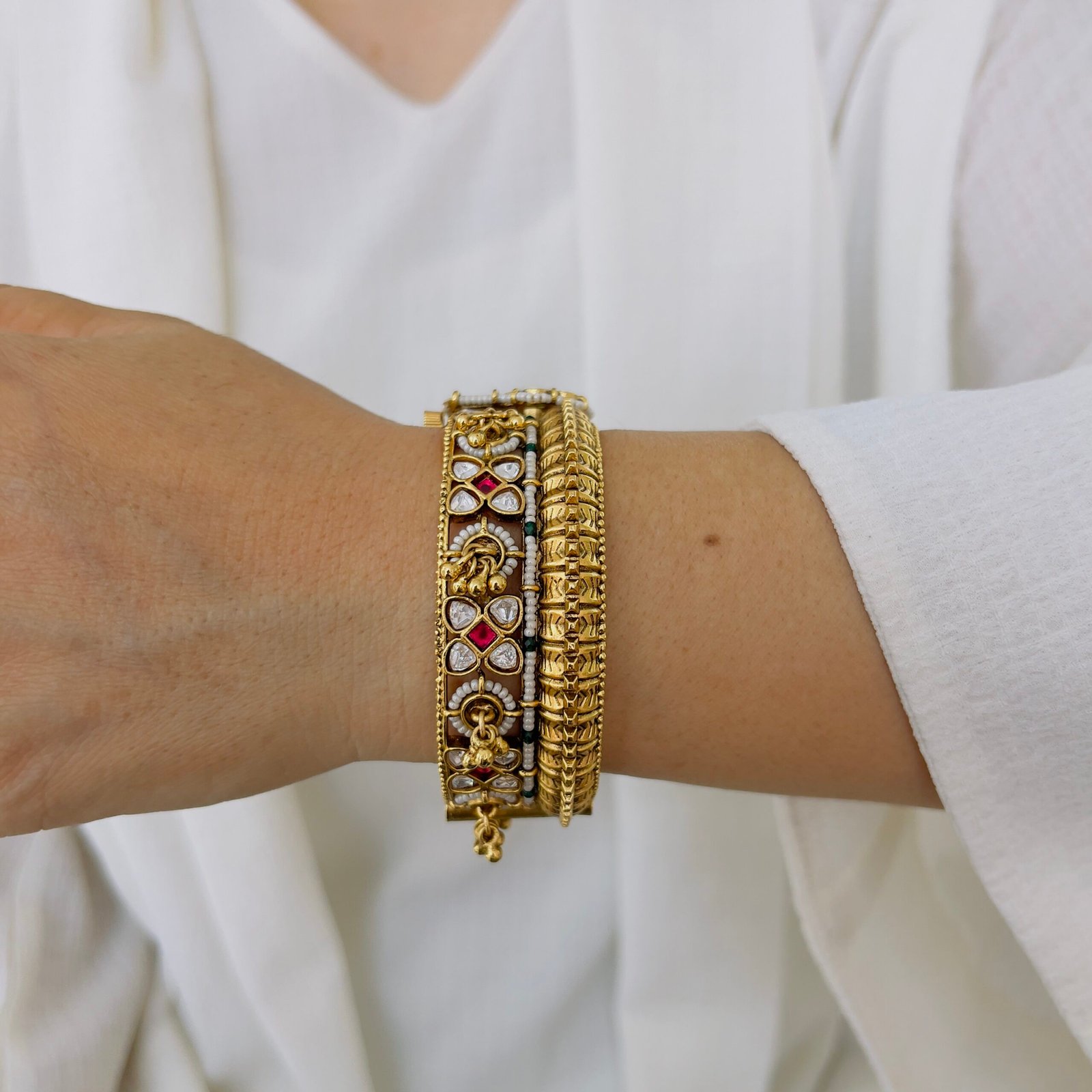 Festive Wear Temple Bangles with Royal Touch - Image 2