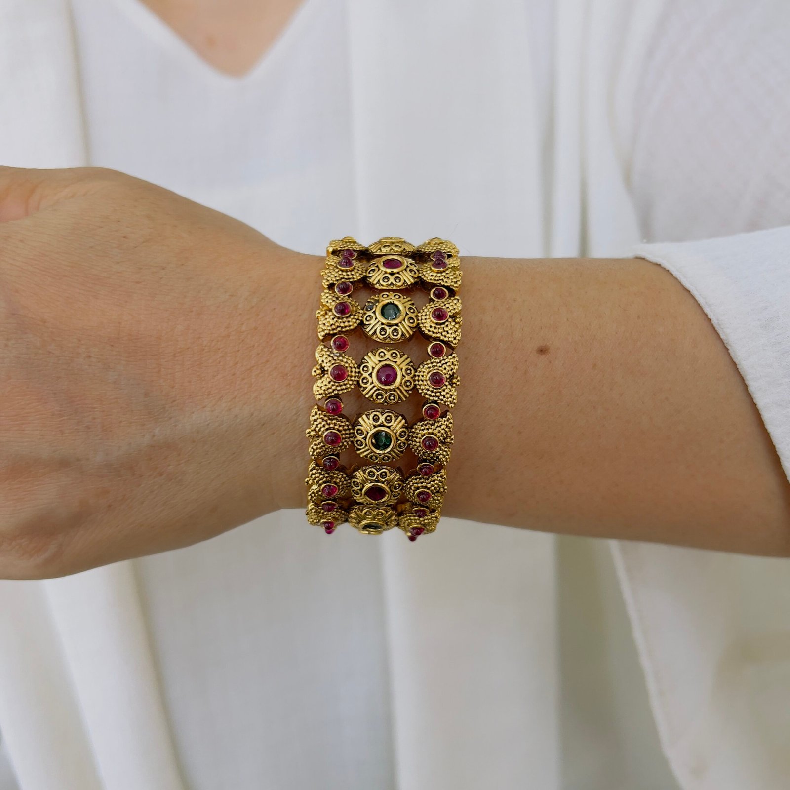 Temple Style Bangles with Rich Cultural Detailing - Image 2