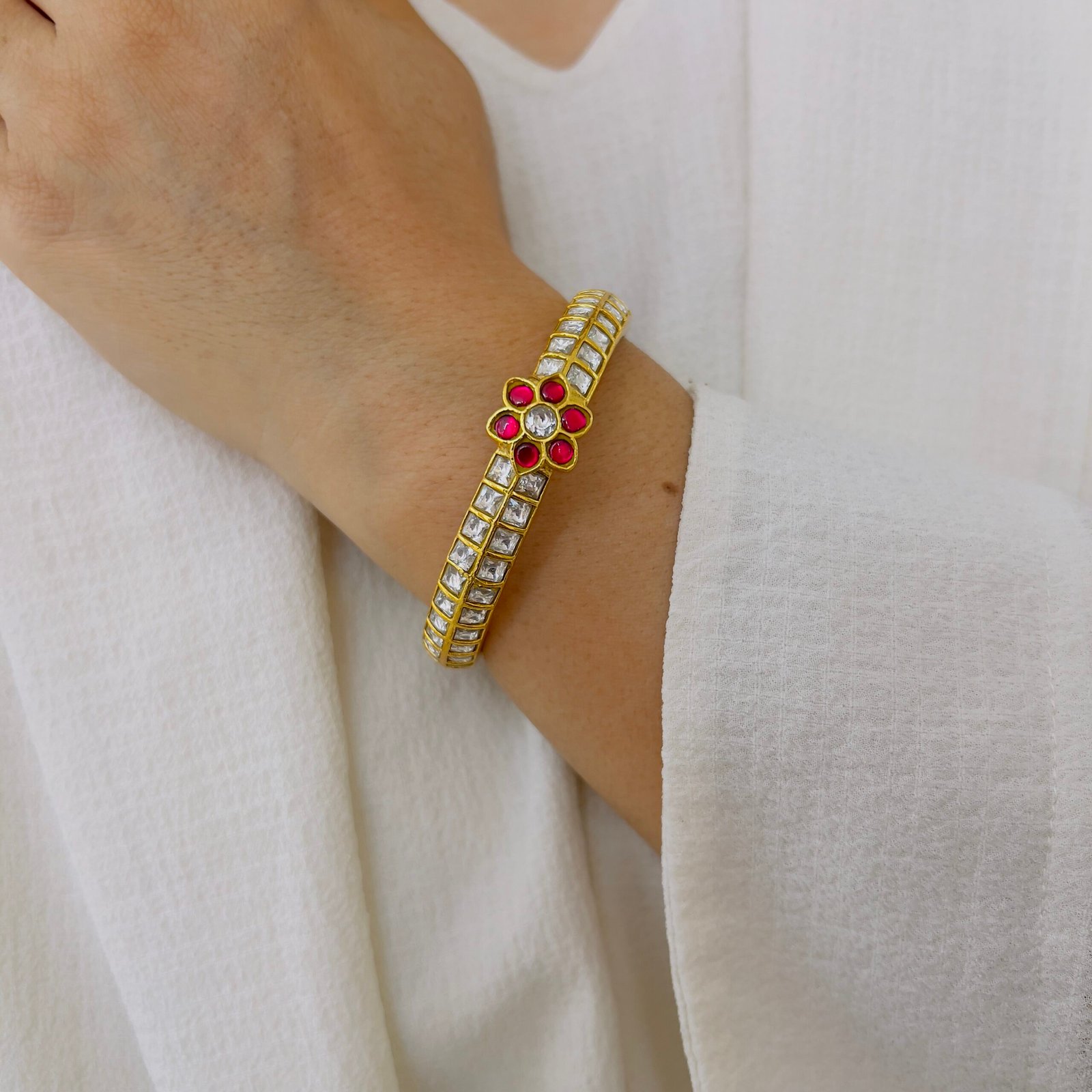 Luxury Temple Style Bangles with Detailed Craftsmanship