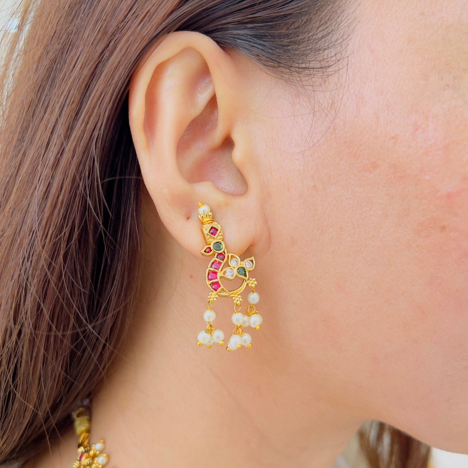 Pastel Dream Kundan Choker & Earring Set - Image 3