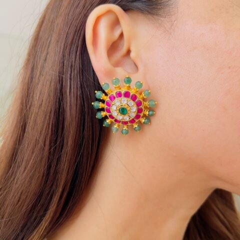 Royal Jadau Studs for Timeless Grace