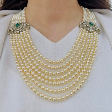 Royal Pearl Cascade Necklace