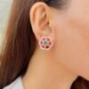 Elegant Handcrafted Jadau Studs