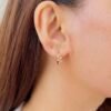 Bloom Spark Leaf Hoop Earrings