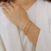 Chic Dual-Line Crystal Bangle