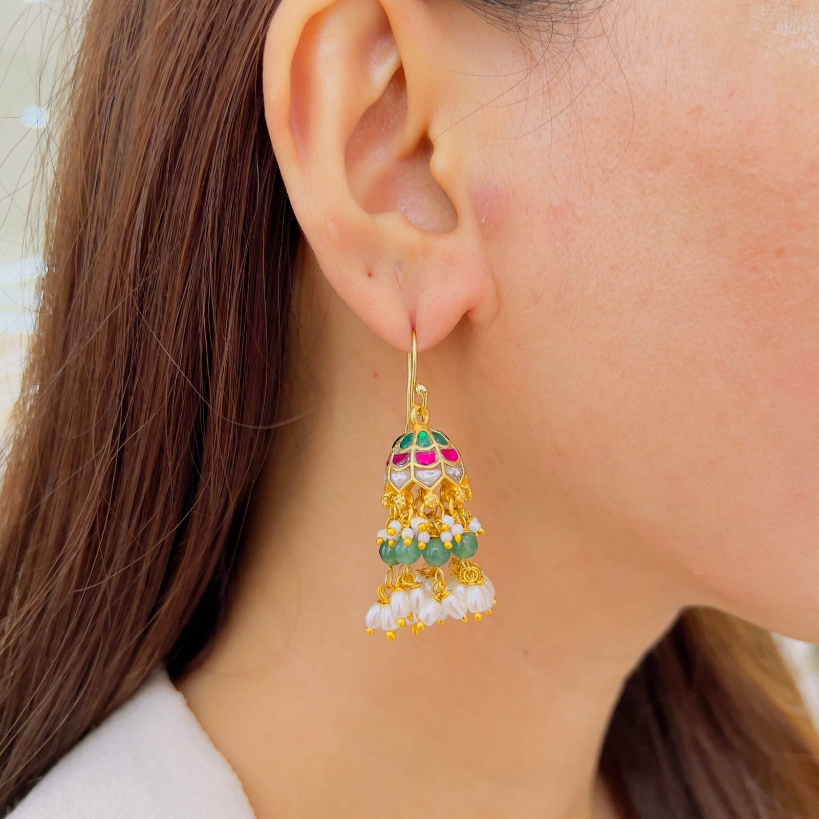 Classic Jadau Statement Earrings
