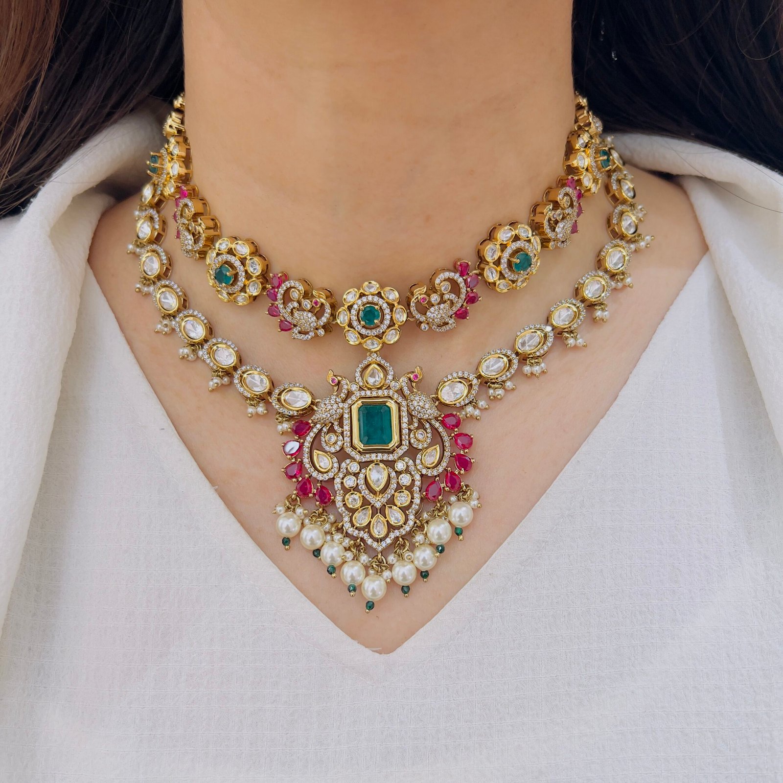 Heritage-Inspired Ruby Necklace Set