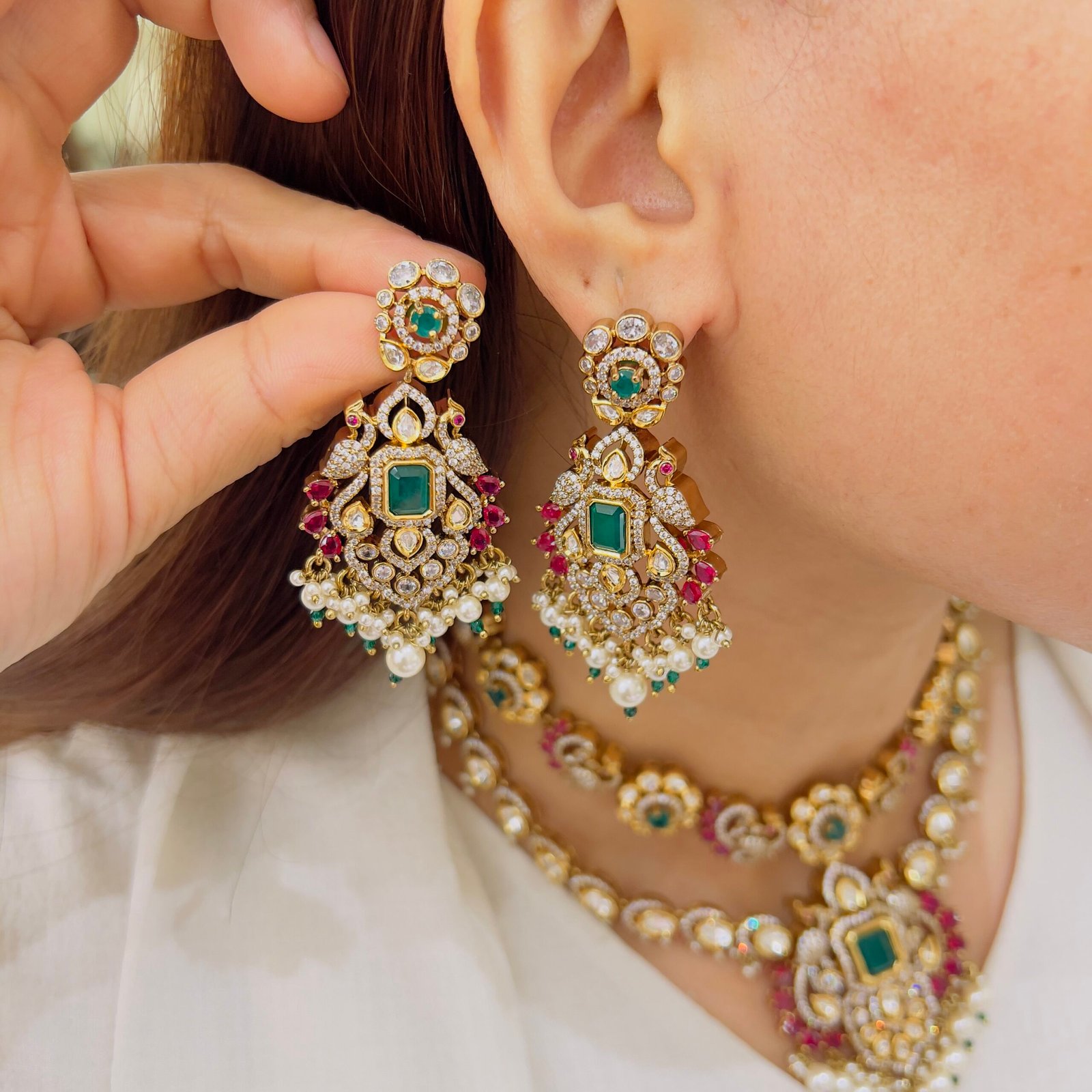 Heritage-Inspired Ruby Necklace Set - Image 2