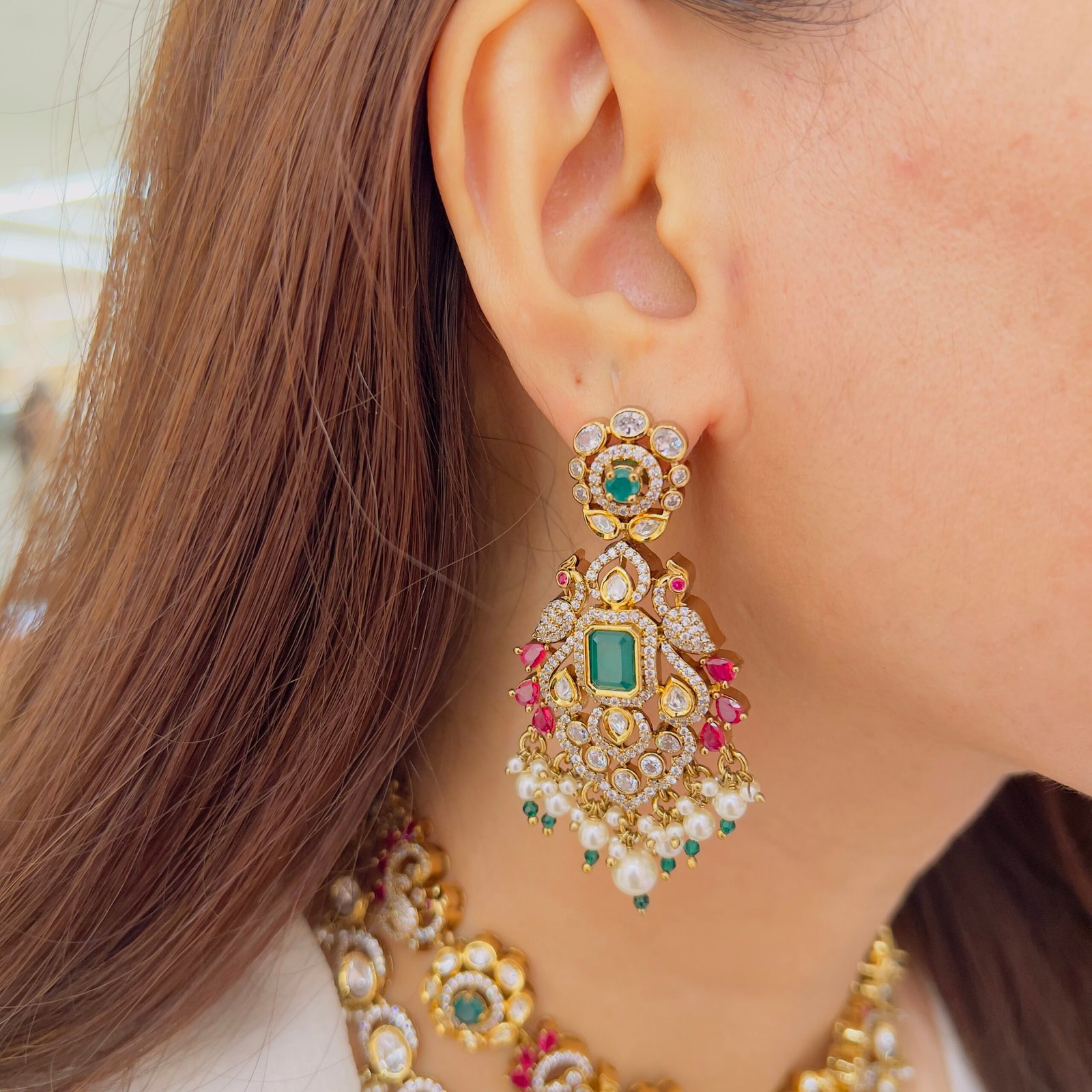 Heritage-Inspired Ruby Necklace Set - Image 3