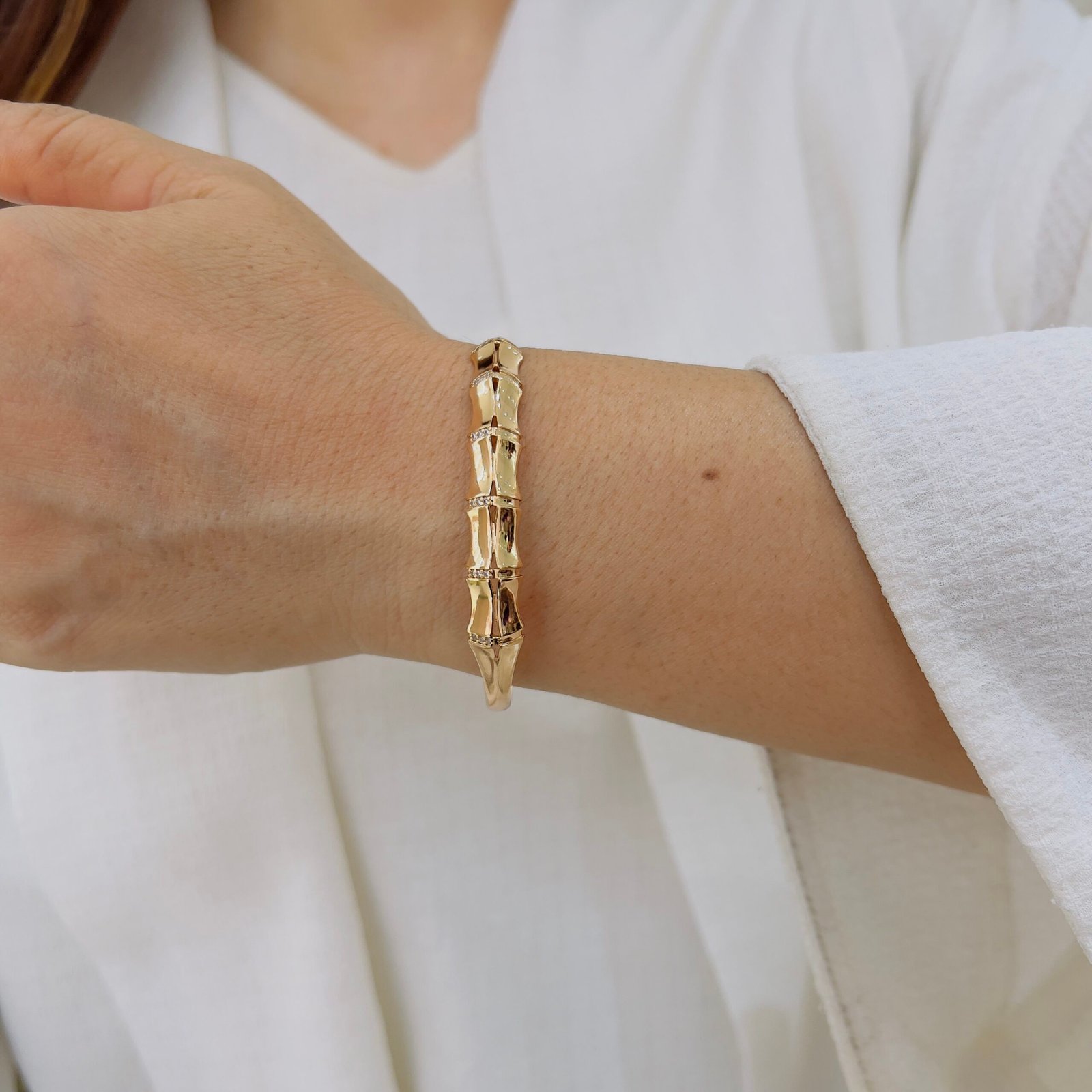 Modern Bamboo Kada Bracelet - Image 2