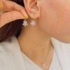 Sameeksha Earrings & Matching Flower Chain Set