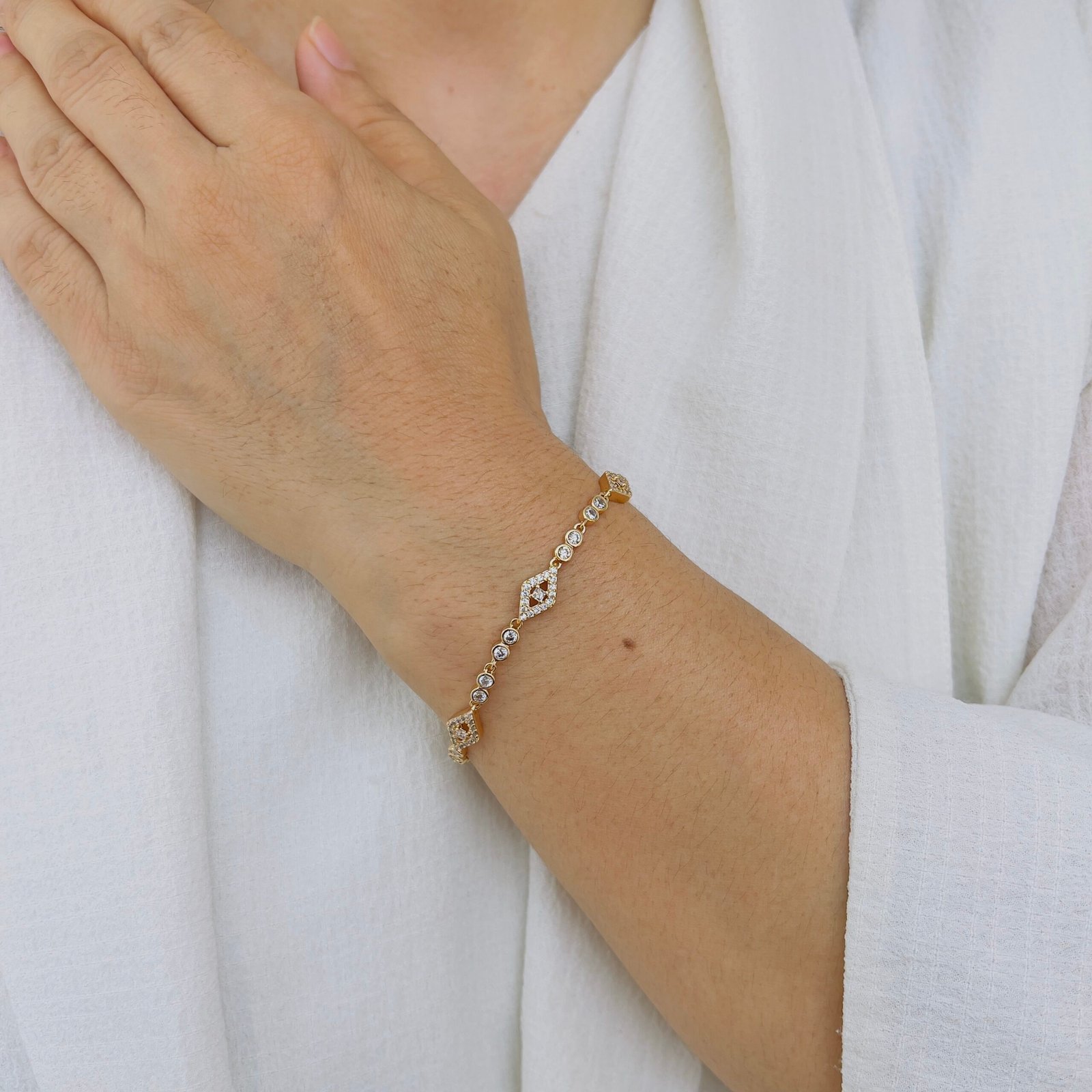 Graceful Gold Charm Bracelet