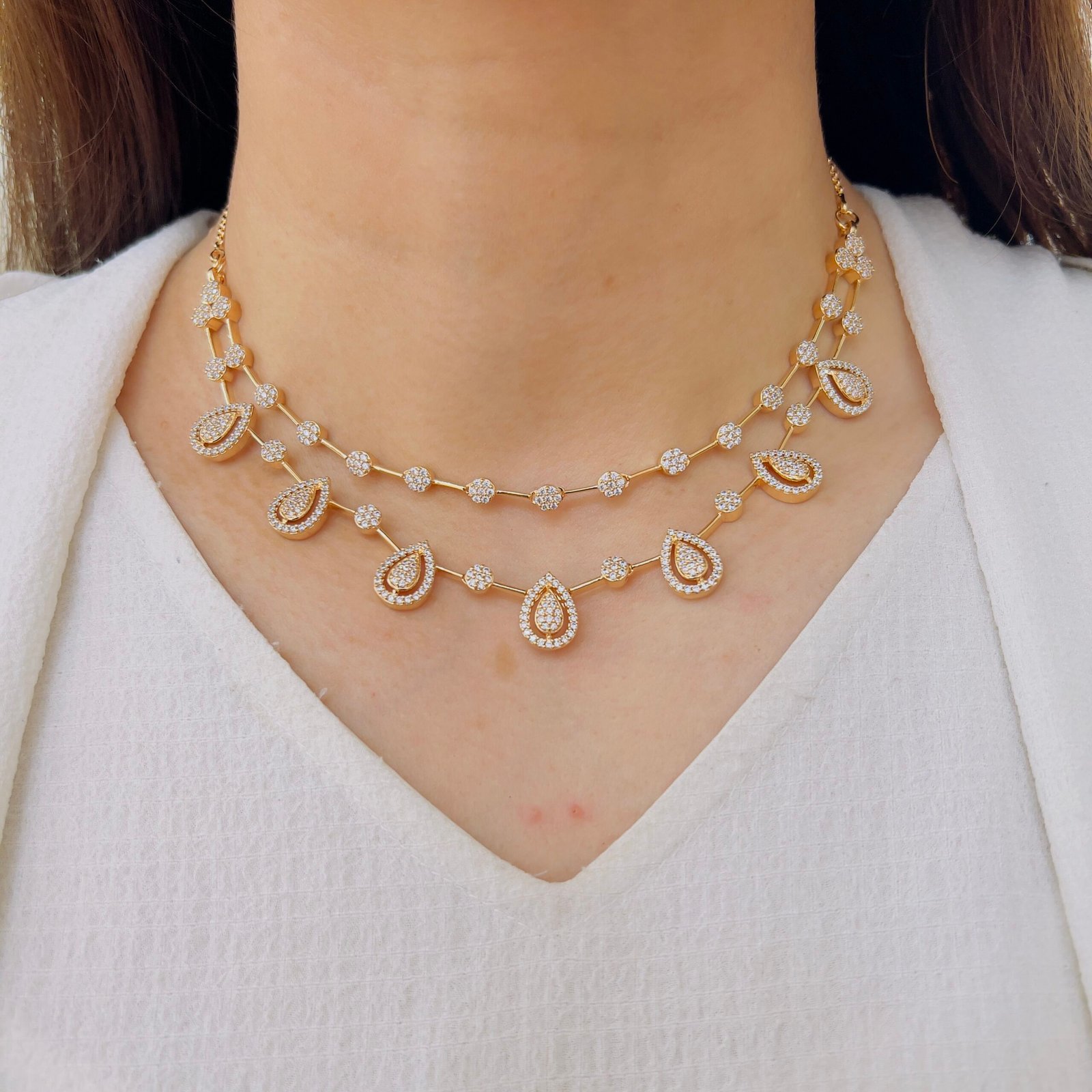 Double Layer Diamond Elegance