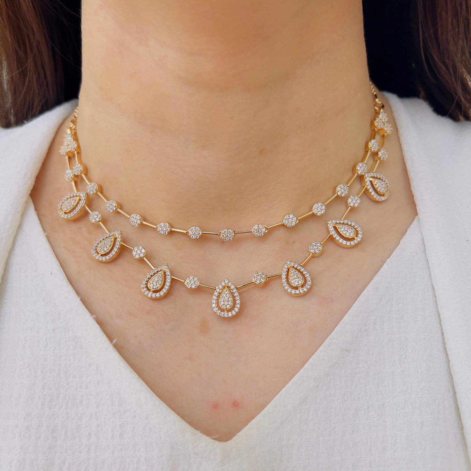 Double Layer Diamond Elegance - Image 4