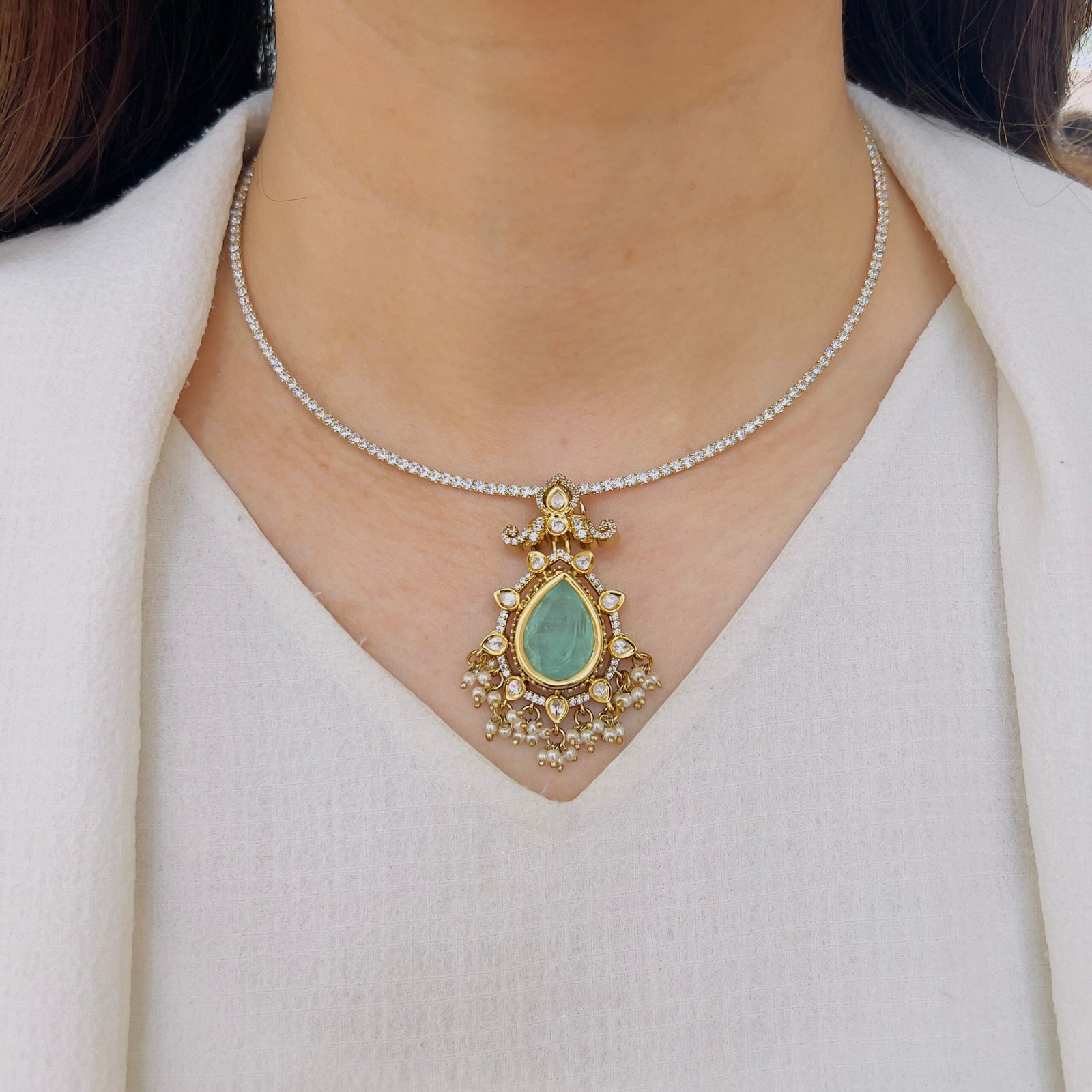 Crimson Royale Victorian Pendant Set - Image 7