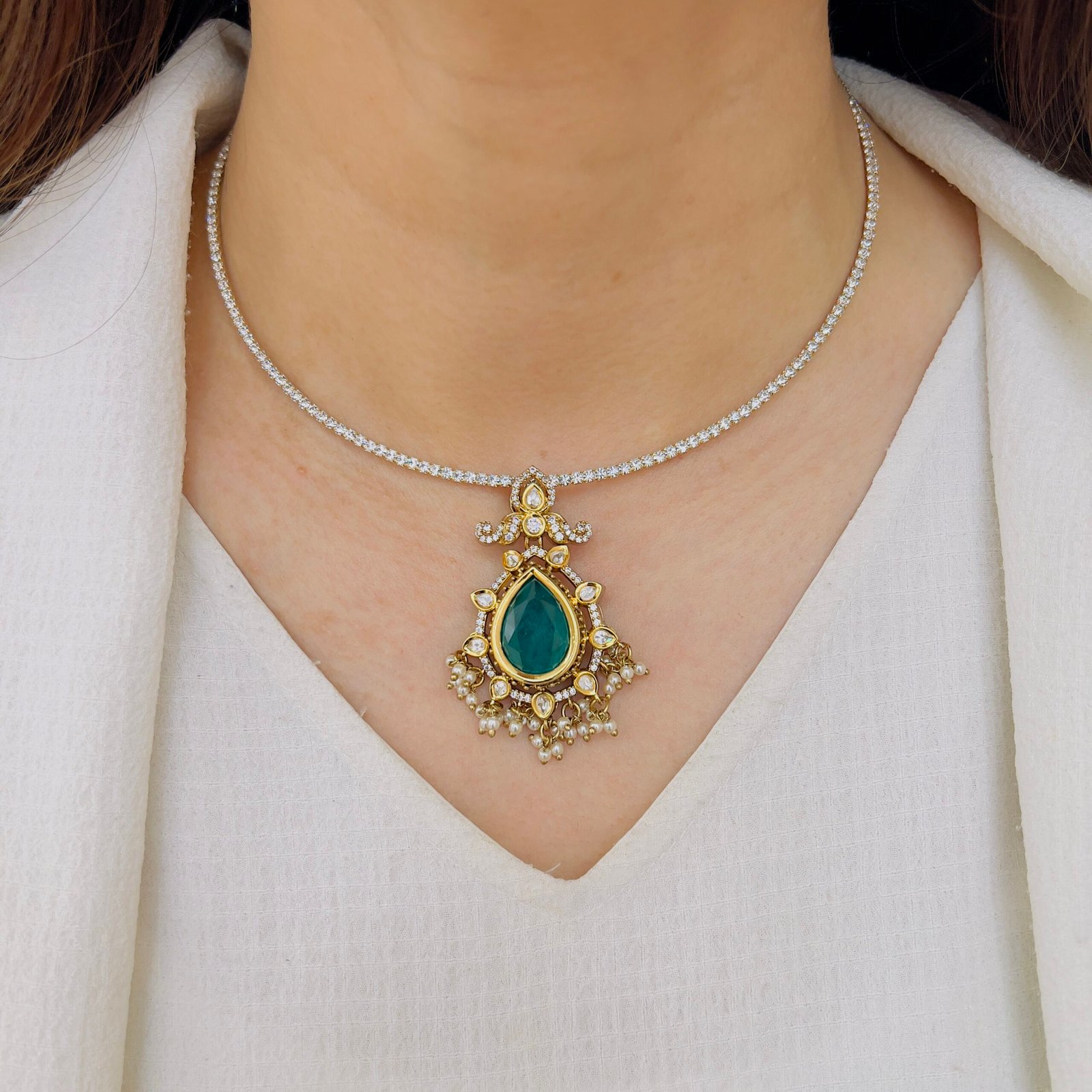 Crimson Royale Victorian Pendant Set - Image 4
