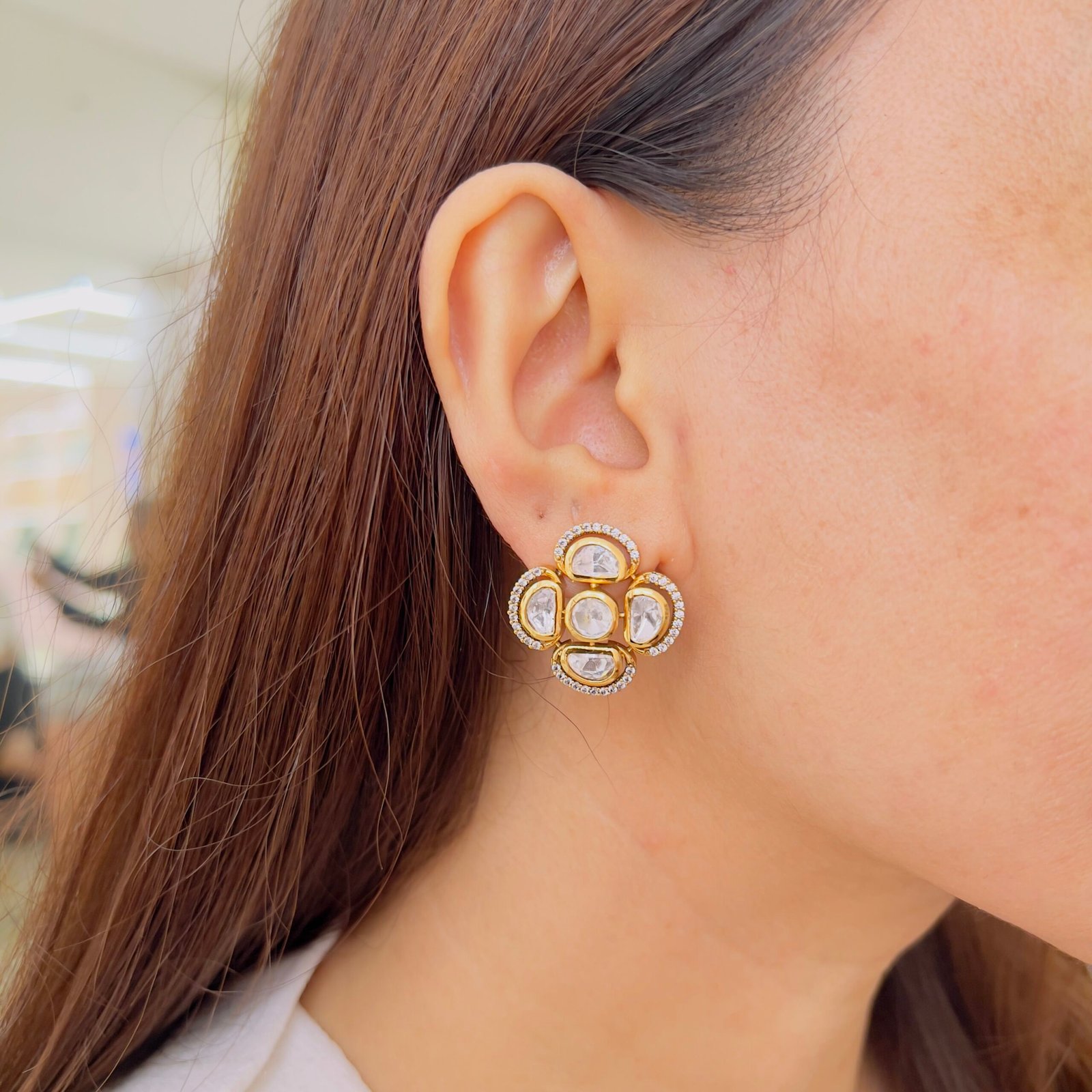 Designer Victorian Stud Earrings for Elegant Styling