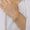 Diamond Leaf Bracelet