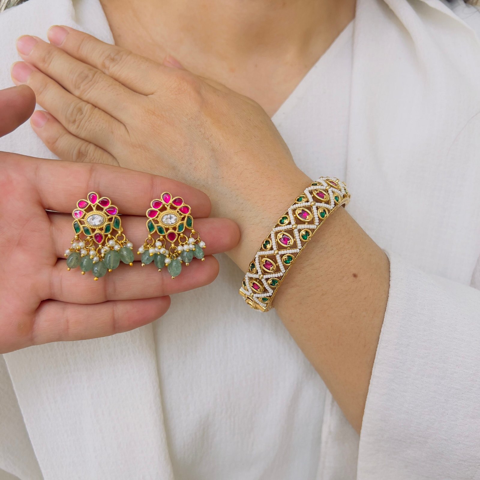 Traditional Jadau Earrings Collection