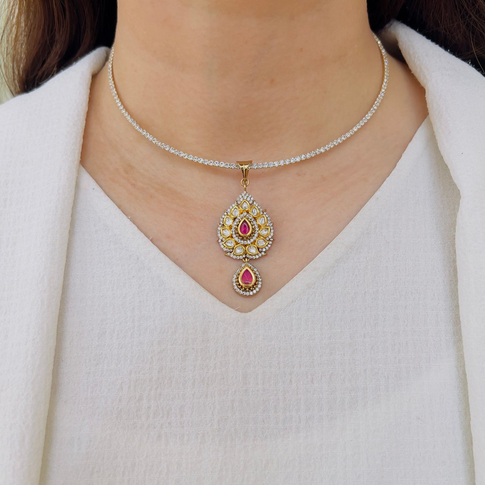 Antique-Inspired Victorian Pendant Set - Image 4