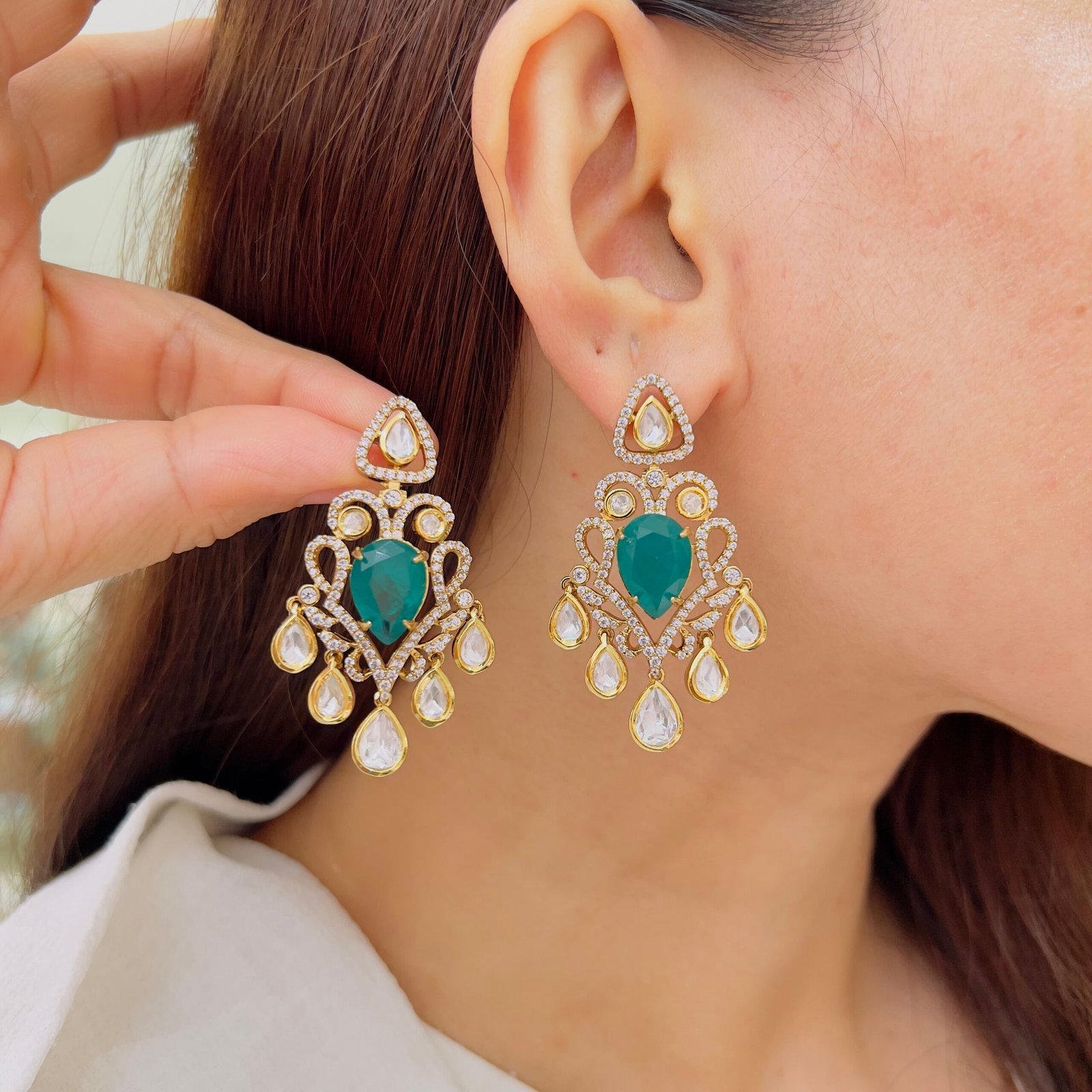 Wedding Wear Victorian Earrings - Image 2