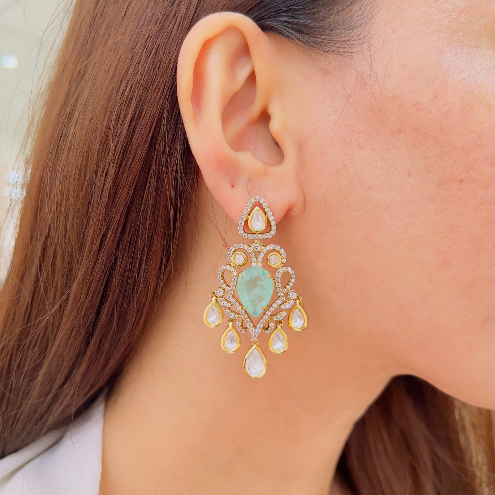 Wedding Wear Victorian Earrings - Image 3
