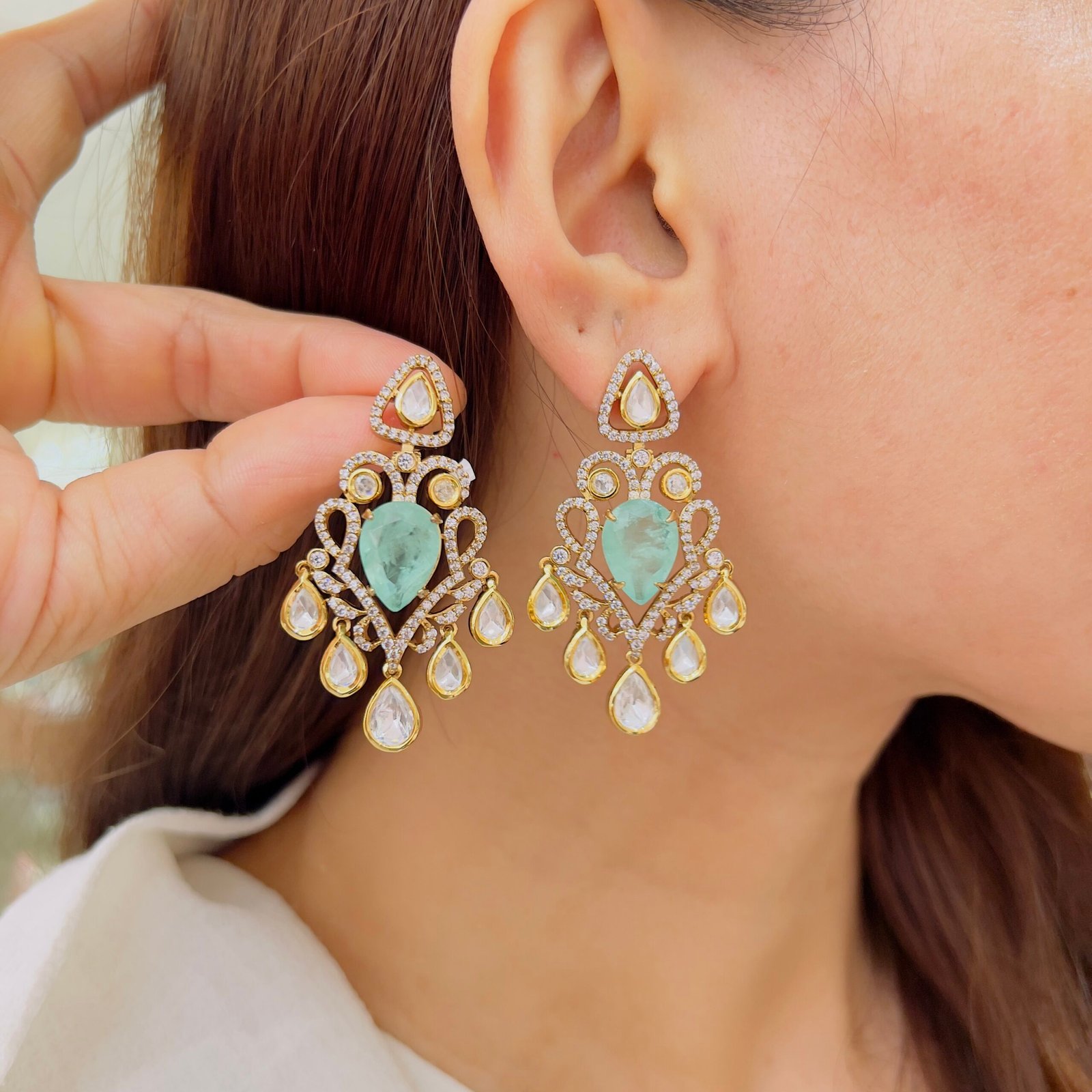 Wedding Wear Victorian Earrings - Image 4
