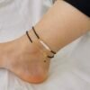 Lightweight Black Beads Anklet