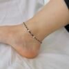 Classic Black Beads Anklet