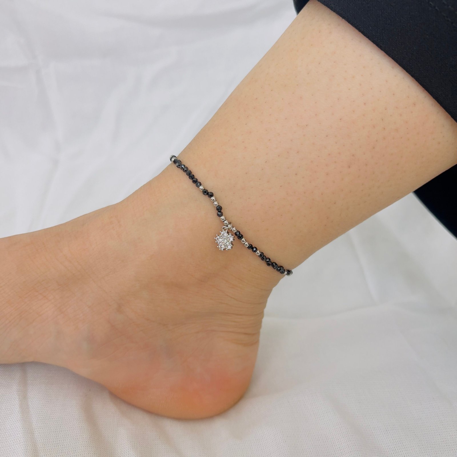 Premium Black Beads Anklet for Women & Girls
