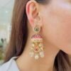 Ruby & Emerald Stone Chandbali Jhumka