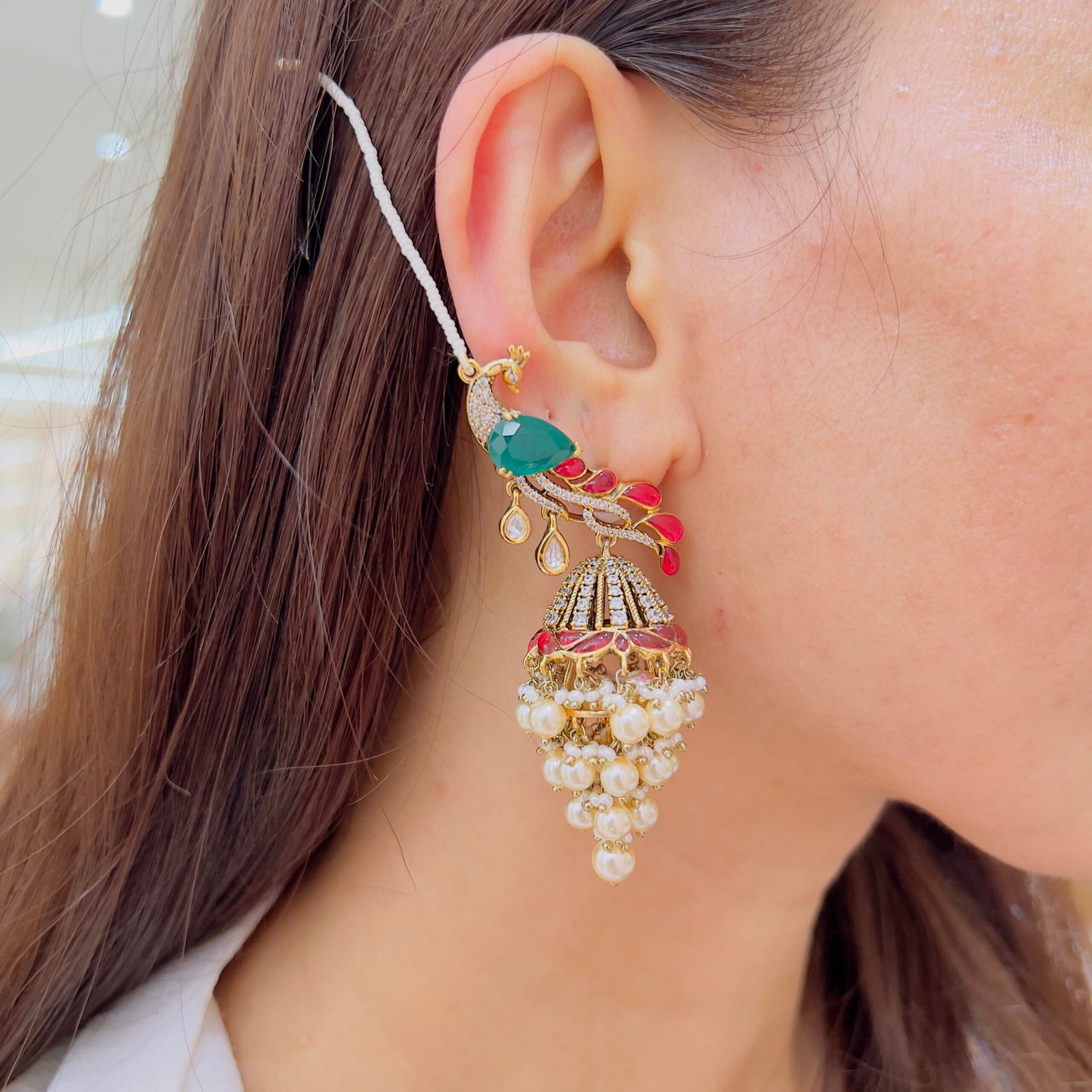 Victorian Jhumka Craft Earrings