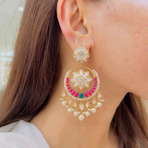 Classic Jadau Bridal Statement Earrings