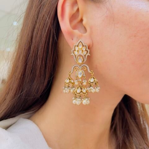 Ornate Victorian Jhumka Drop Earrings