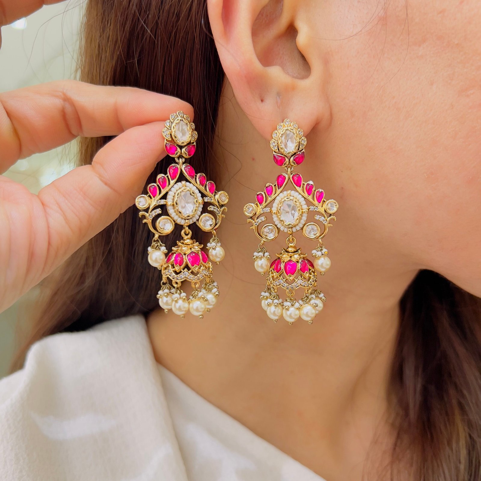 Intricate Victorian Floral Earrings - Image 6