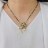 Peacock Charm Black Bead Mangalsutra