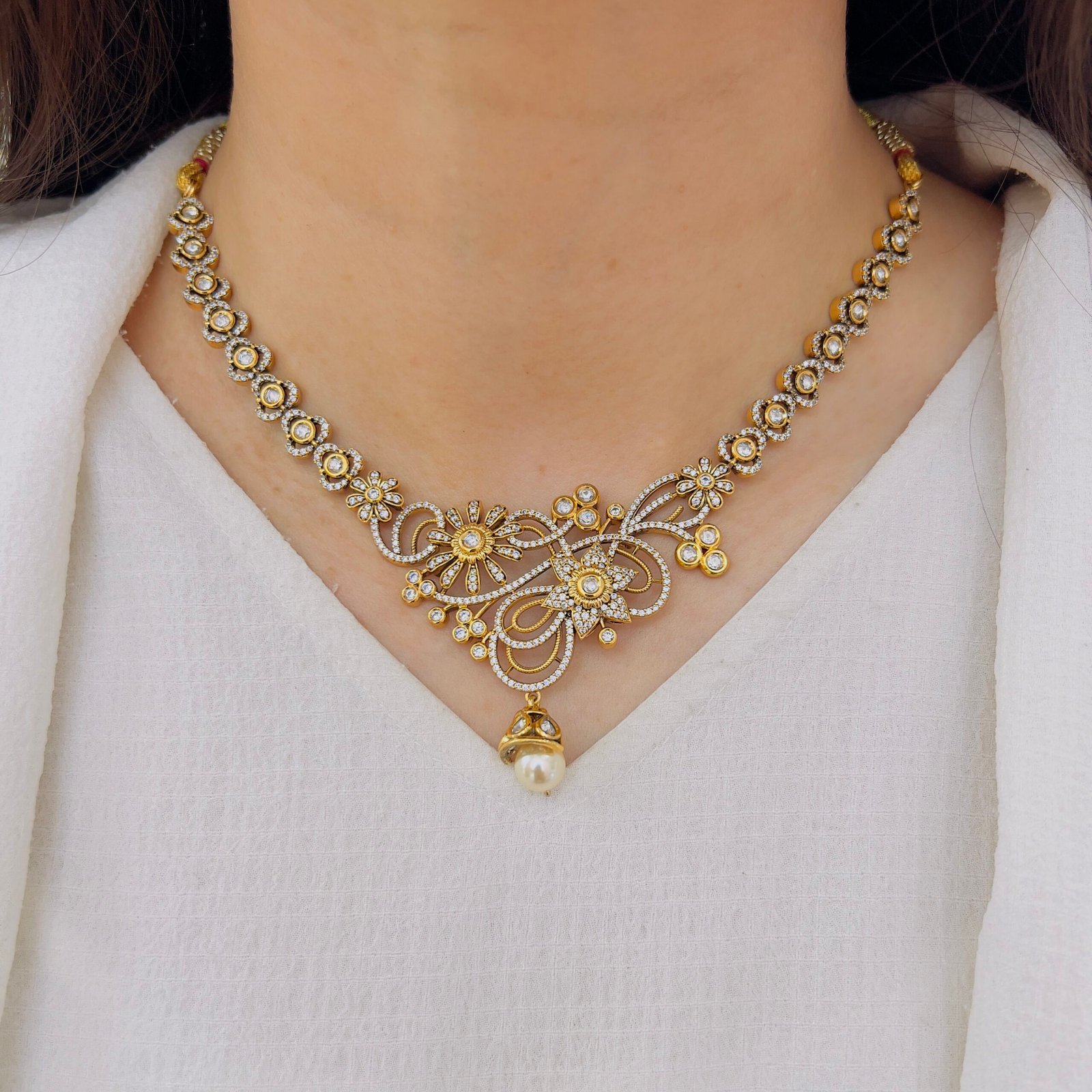 Regal Bloom Victorian Necklace Set