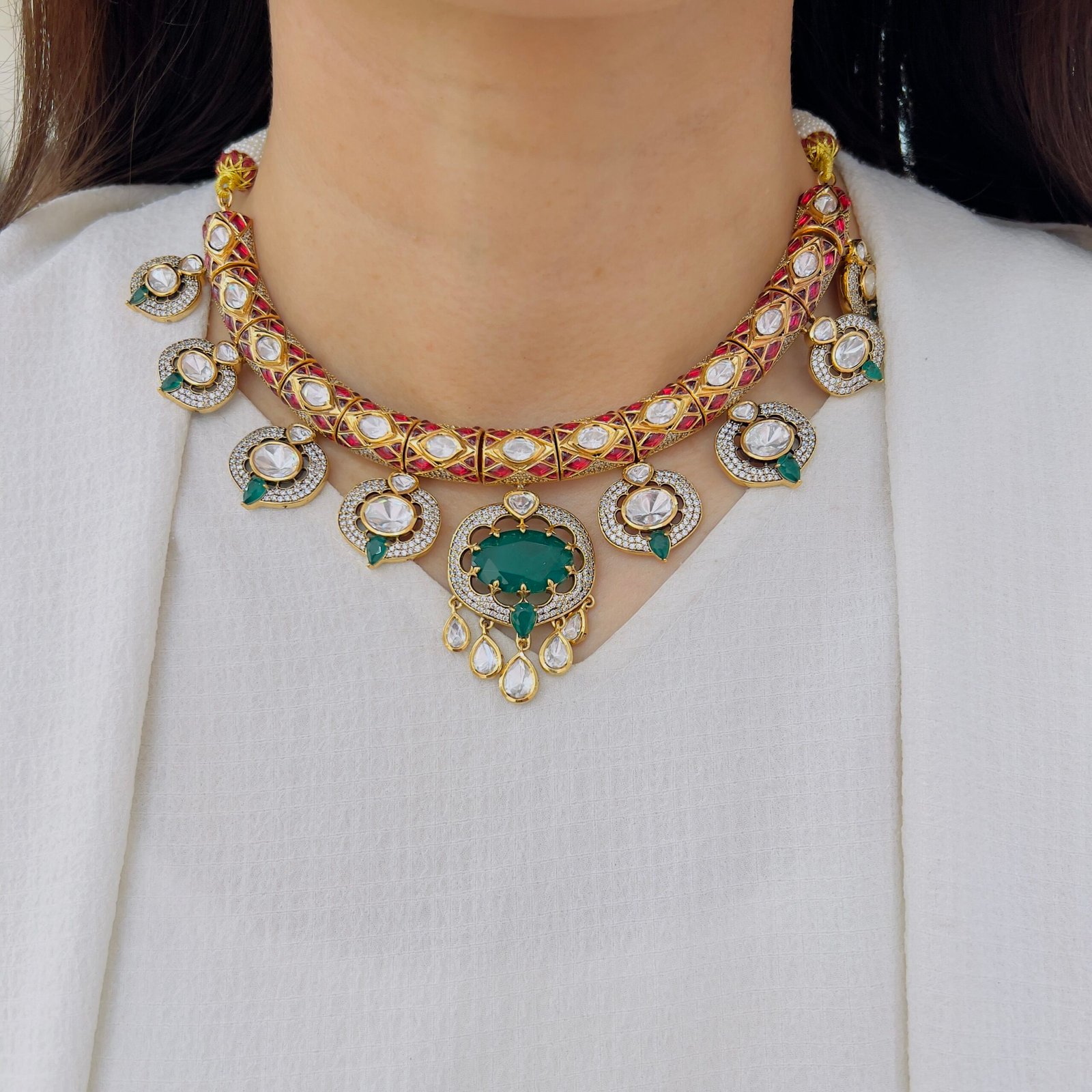 Emerald Royale Victorian Jewellery Set