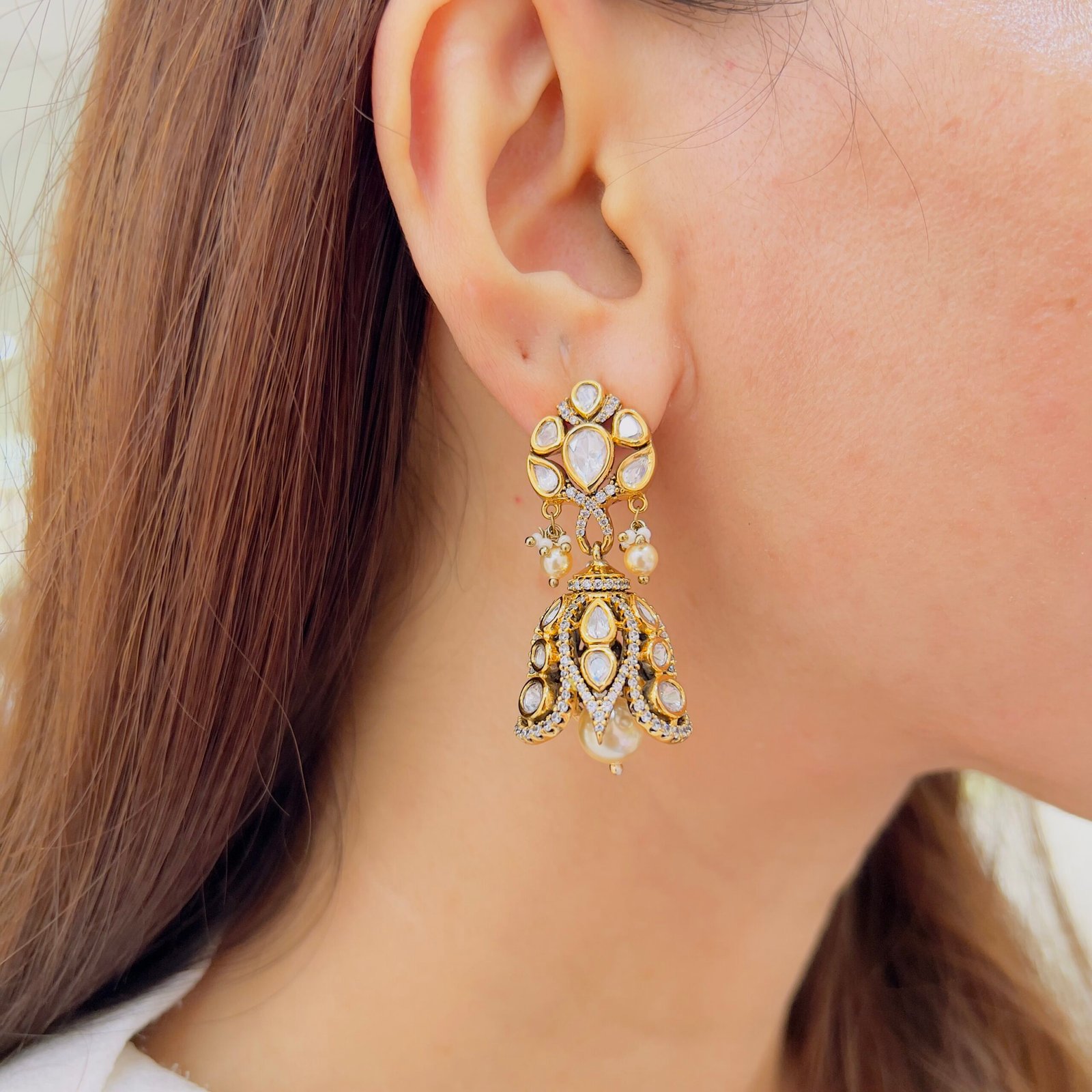 Royal Pearl Drop Victorian Earrings