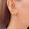 Sparkling Flower Drop Earrings
