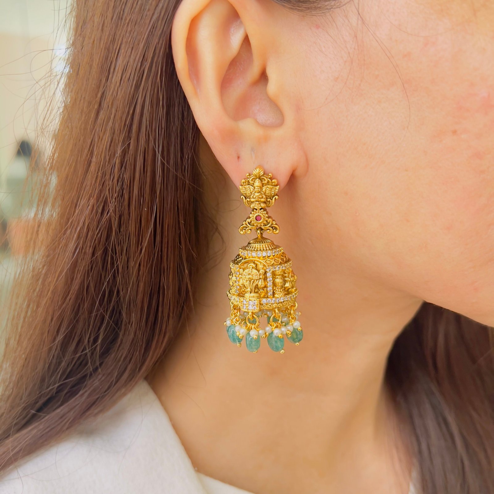 Divine Temple Jhumka