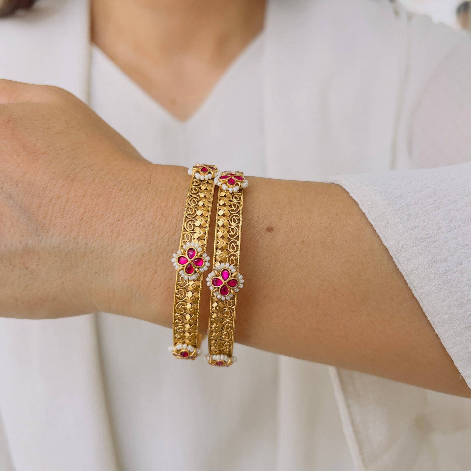 Divine Motif Temple Bangle - Image 2
