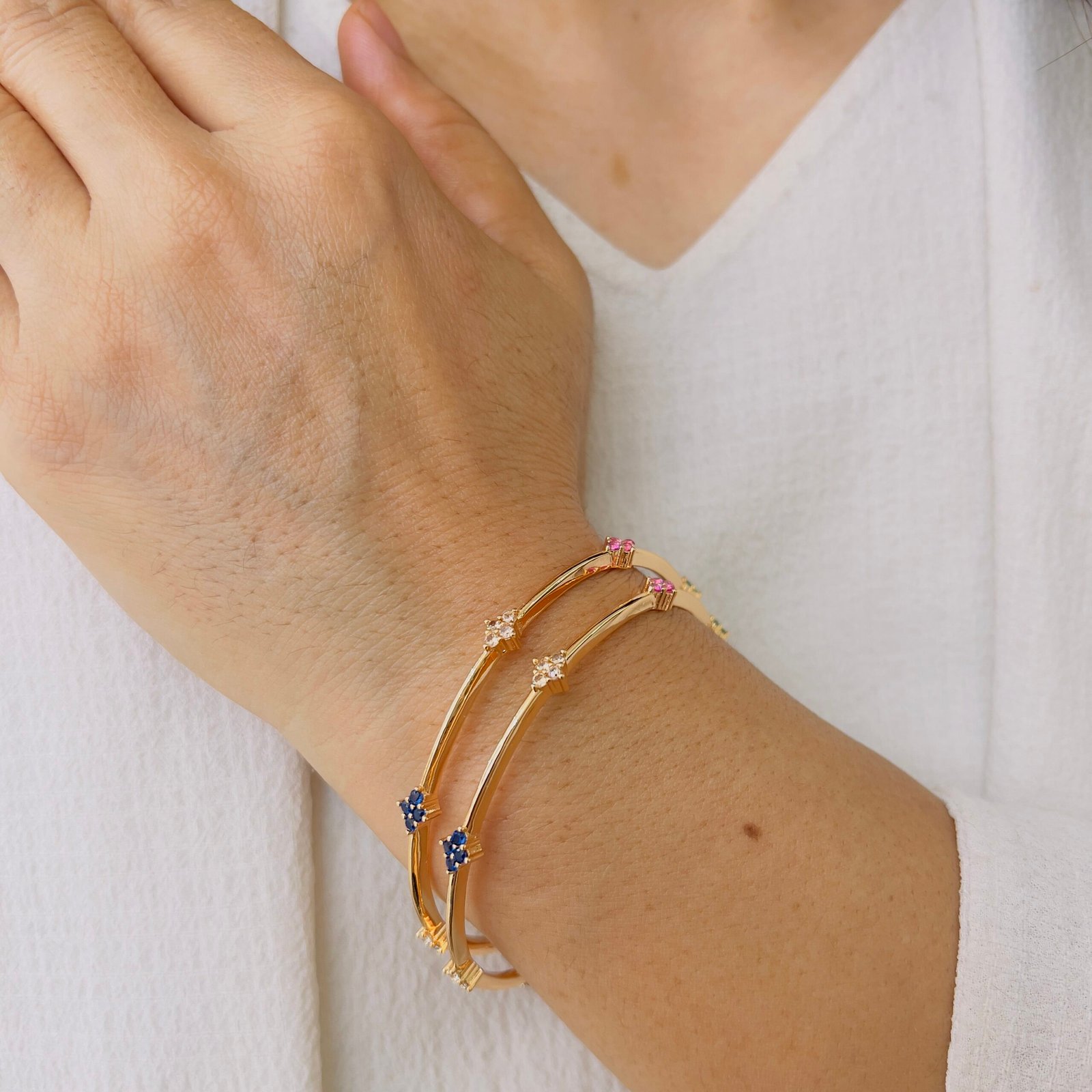 Classic Diamond & Colour Bangle