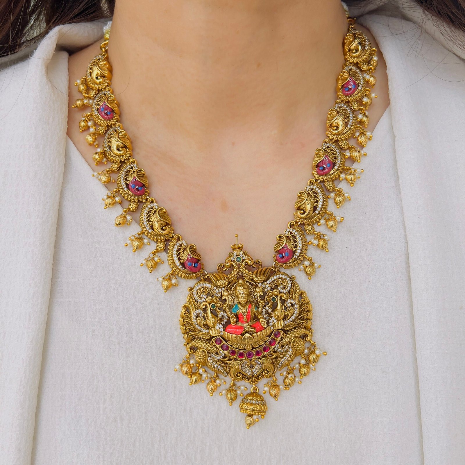 South Indian Temple Necklace - Image 2
